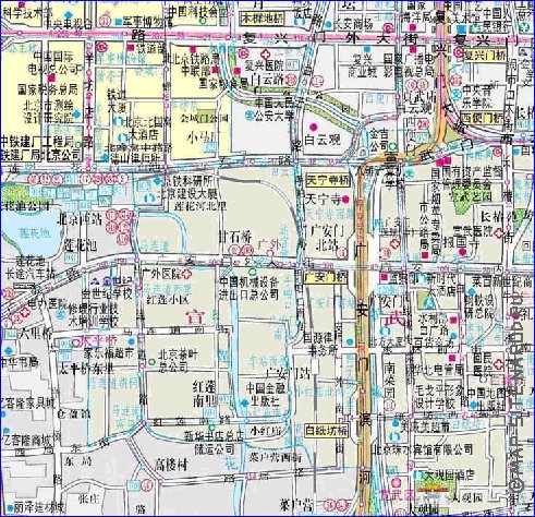 carte de Pekin en langue chinoise