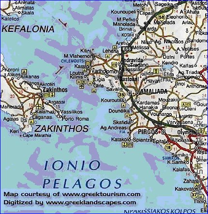 carte de Peloponnese