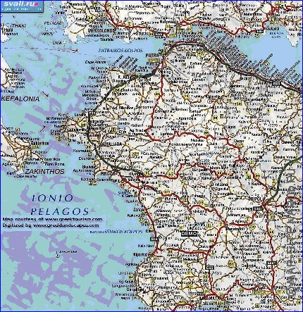 mapa de Peloponeso