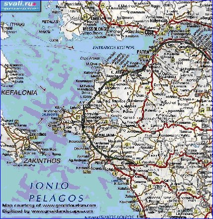 carte de Peloponnese