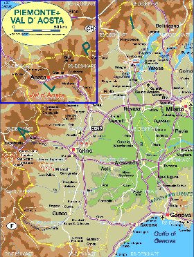 mapa de Piemonte