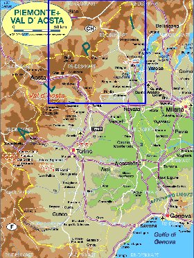 mapa de Piemonte