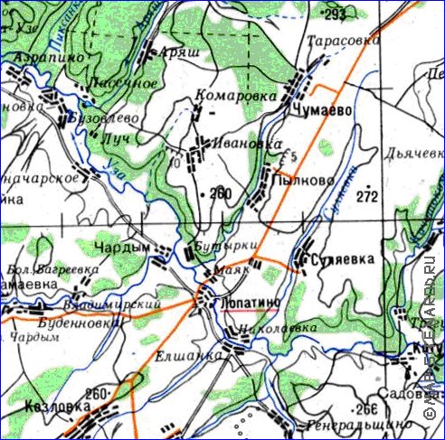 mapa de Oblast de Penza