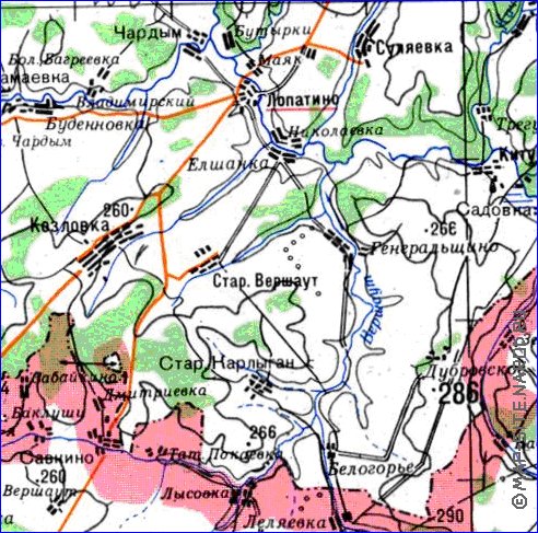 mapa de Oblast de Penza