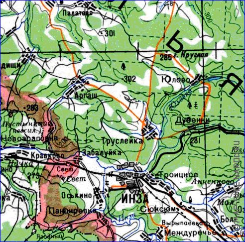 mapa de Oblast de Penza