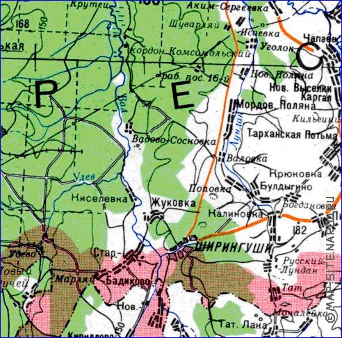 mapa de Oblast de Penza