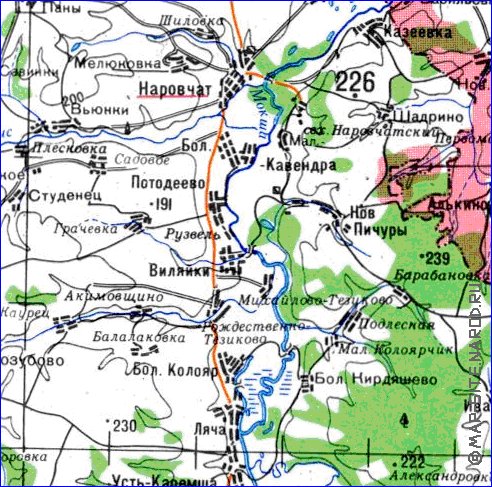 mapa de Oblast de Penza