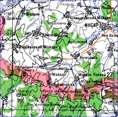 mapa de Oblast de Penza