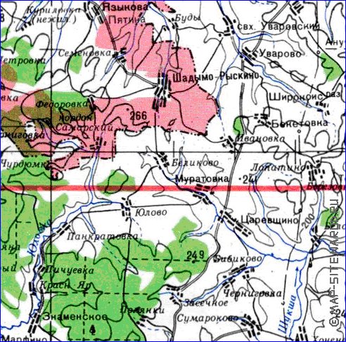 mapa de Oblast de Penza