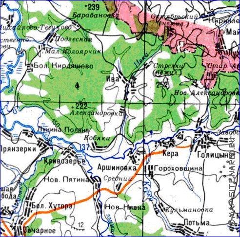 mapa de Oblast de Penza