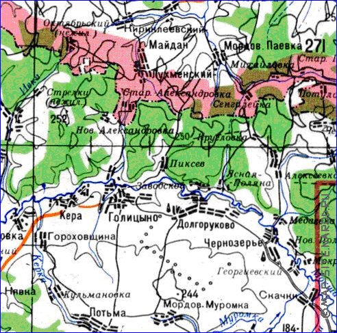 mapa de Oblast de Penza