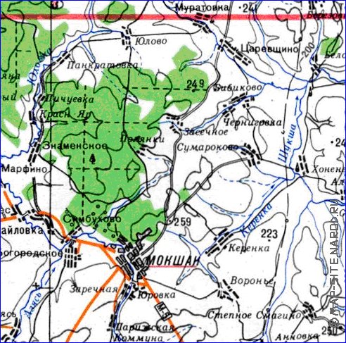 mapa de Oblast de Penza