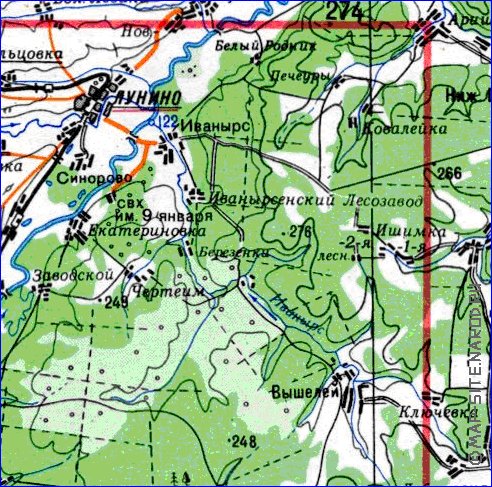 mapa de Oblast de Penza