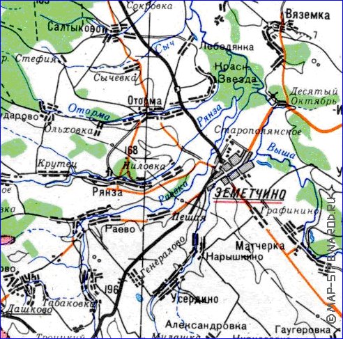 mapa de Oblast de Penza