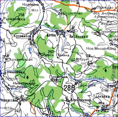 mapa de Oblast de Penza