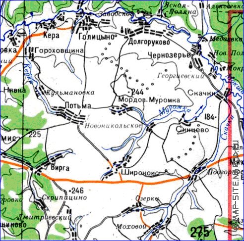 mapa de Oblast de Penza