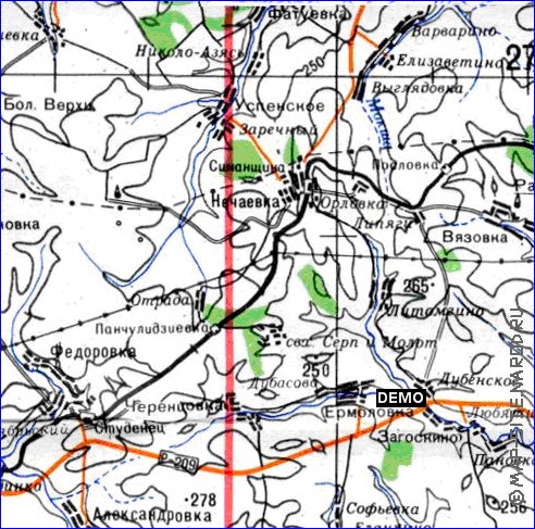 mapa de Oblast de Penza