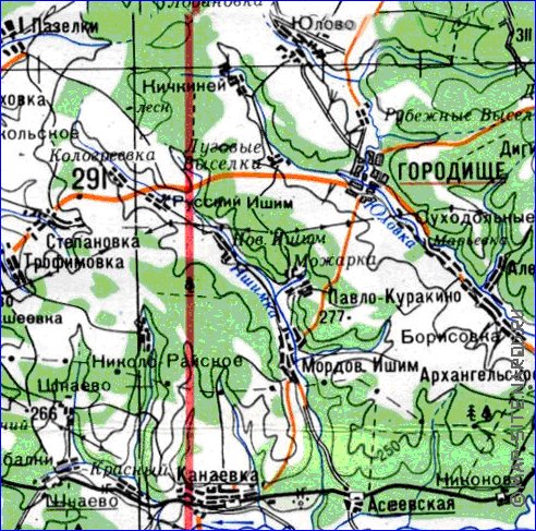 mapa de Oblast de Penza