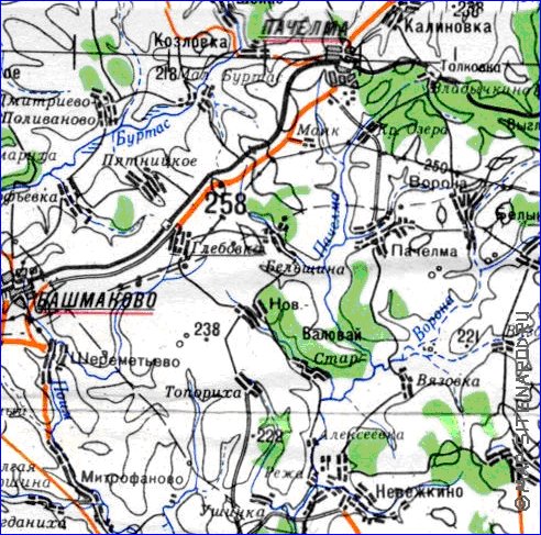 mapa de Oblast de Penza