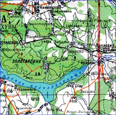 mapa de Oblast de Penza