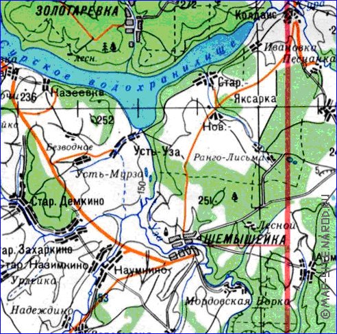 Старая яксарка пензенская область карта