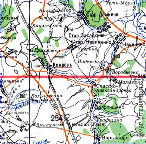 mapa de Oblast de Penza