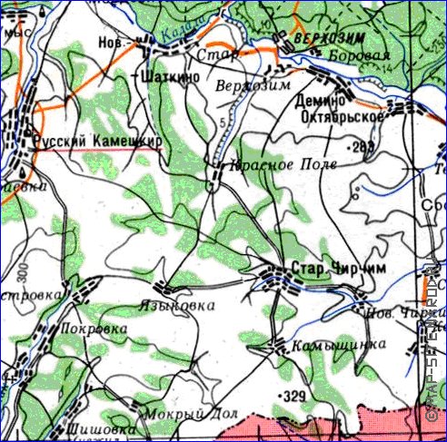 mapa de Oblast de Penza