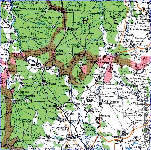 mapa de Oblast de Penza