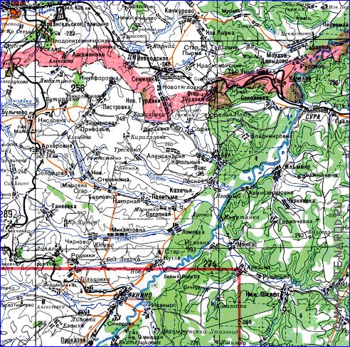 mapa de Oblast de Penza