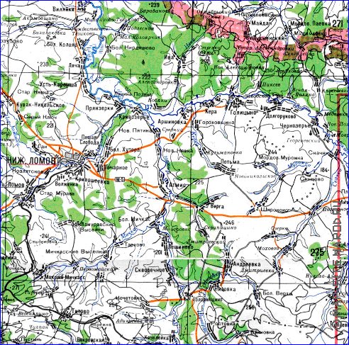 mapa de Oblast de Penza