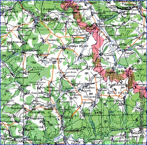 mapa de Oblast de Penza