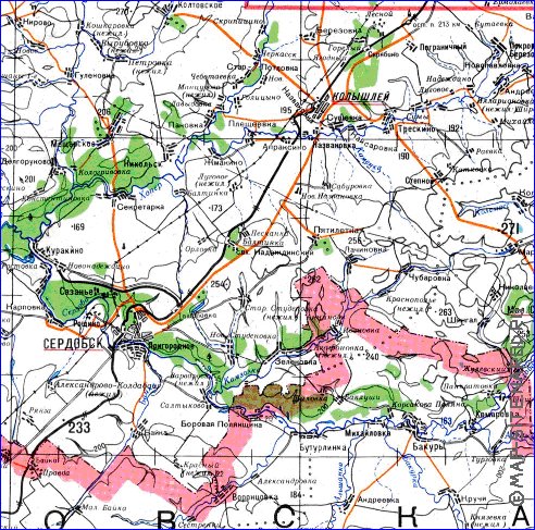 mapa de Oblast de Penza