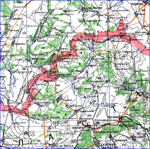 mapa de Oblast de Penza