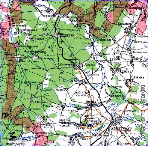 mapa de Oblast de Penza