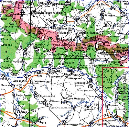 mapa de Oblast de Penza