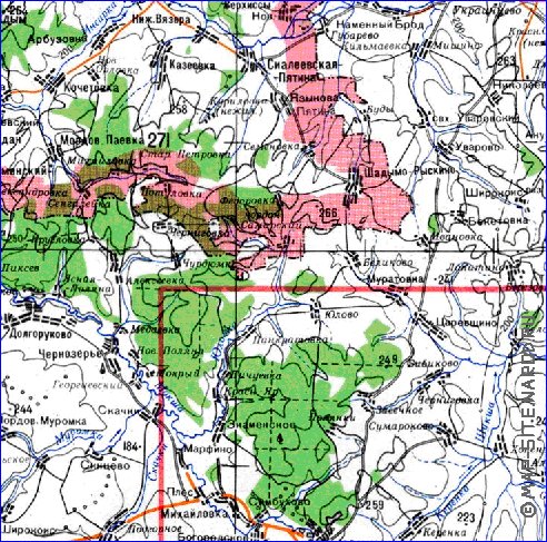 mapa de Oblast de Penza