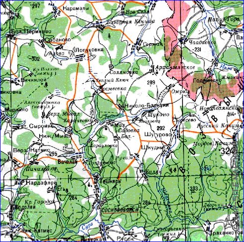 mapa de Oblast de Penza