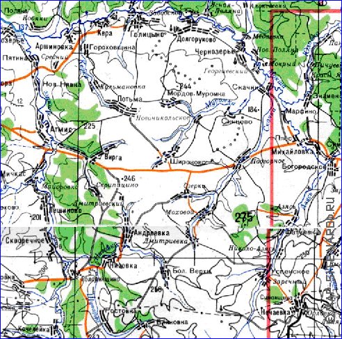 mapa de Oblast de Penza