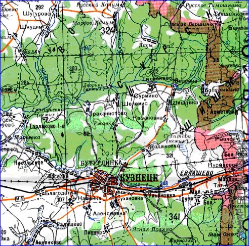 mapa de Oblast de Penza