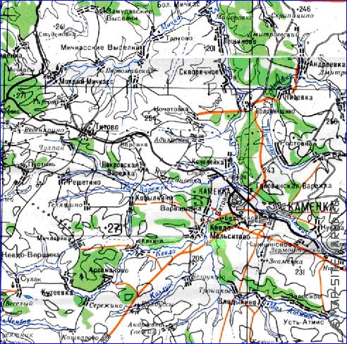 mapa de Oblast de Penza