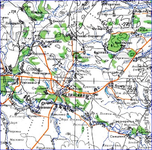 mapa de Oblast de Penza