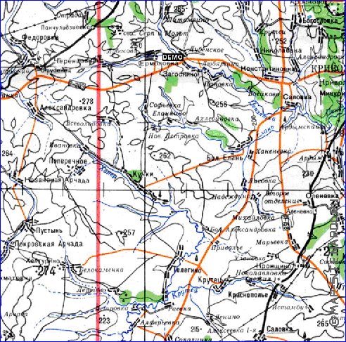 mapa de Oblast de Penza