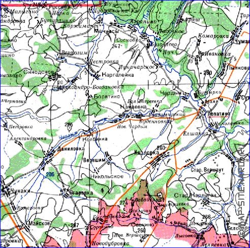 mapa de Oblast de Penza