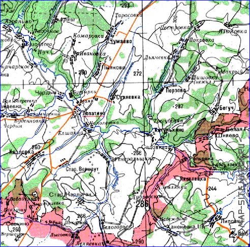 mapa de Oblast de Penza