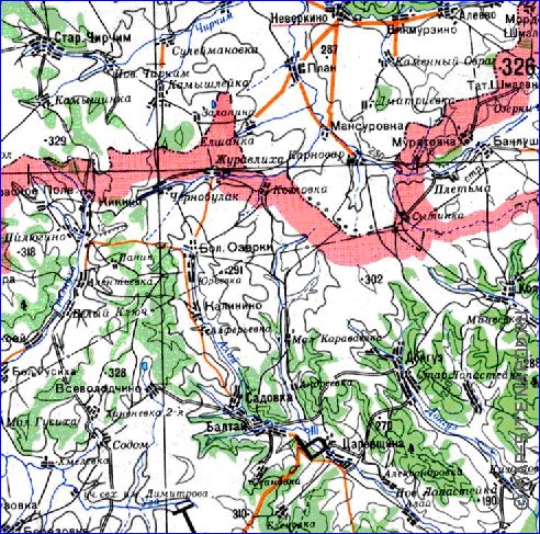 mapa de Oblast de Penza