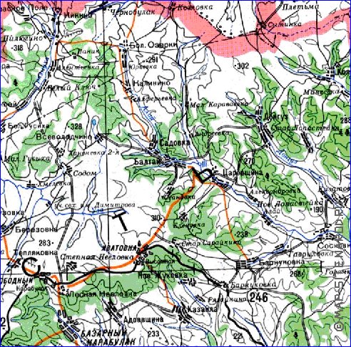 mapa de Oblast de Penza