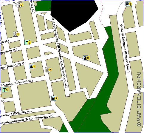 carte de Perm en anglais