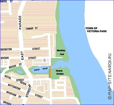 carte de Perth en anglais