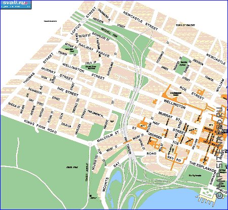 carte de Perth en anglais