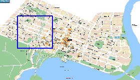 mapa de Perth em ingles